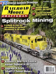 RAILROAD MODEL CRAFTSMAN MAGAZINE JANUARY 2023 SPLITROCK MINING - Picture 1 of 1