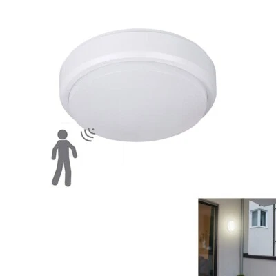 ROBERTAGOR DRIWEI PLAFONIERA LED 9W DOME TONDO CIRCOLARE SENSORE MOVIMENTO IP56 BIANCO 4000K 1552