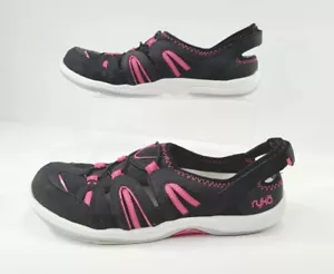 Sandali da spiaggia sportivi Ryka donna 6,5 LARGHI hula nero rosa pescatore scarpe da passeggio - Foto 1 di 6