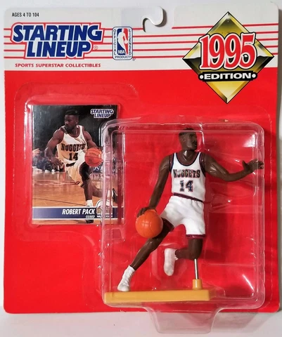 1995 Starting Lineup Robert Pack Denver Nuggets SLU Kenner Sports Figure Cover