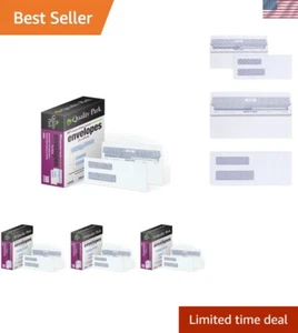 5/8 Double-Window Security Envelopes, Self-Sealing, Tamper Evident, For Check... - Picture 1 of 11