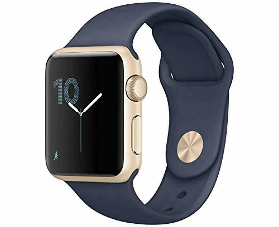 NEW SEALED Apple Watch Series 2 42mm Gold Aluminum Case Midnight Blue Sport Band - Image 1 of 4