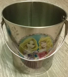 6 sacchetti festa Principesse Disney secchiello in metallo! Joblot compleanno nuovo insolito - Foto 1 di 4
