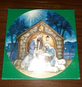 Puzzle O Come Let Us Adore Him 1000-teilig rund Susan Winget NEU Weihnachten - Bild 1 von 3