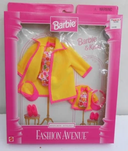 Barbie & Kelly Matchin’ Styles Badeanzug & Cover Up Fashion Avenue Neu Gelb - Bild 1 von 1