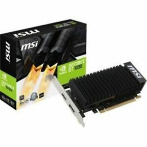MSI GeForce GT 1030 2GH LP OC Graphics Card, Fanless Heatsink, Low Profile