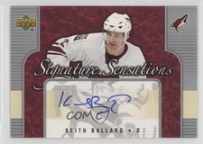2006-07 Upper Deck Signature Sensations Keith Ballard #SS-KB Auto