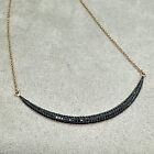 MILOR ITALY BLACK FACETED SPINELS - BRONZE NECKLACE