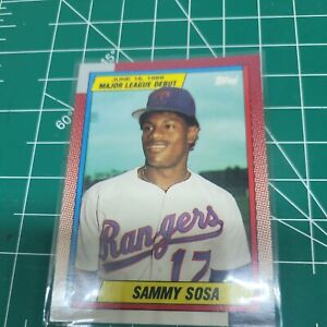 1989 Topps Major League Debut Sammy Sosa (MLB DEBUT 6/16/1989) #120 (K1)