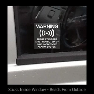 Warning premises are protected 24hr - Window Sticker / Sign - Security / CCTV - Picture 1 of 1