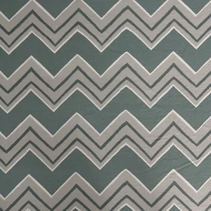 PBK Pottery Barn Kids Chevron Stripe Crib Sheet, Toddler Bed, Teal, Gray, White - Picture 1 of 3