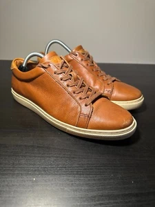 Allen Edmonds Mens Courtside Brown Low-Top Leather Dress Sneakers Sz 10E Wide - Picture 1 of 14