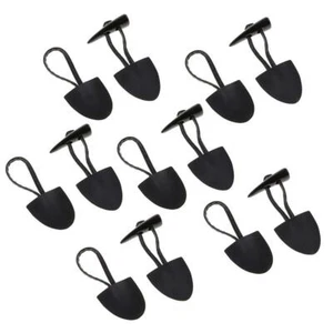 Prettyia 6 Pairs Horn PU Leather Toggle Buttons for Garment DIY Sewing Black - Picture 1 of 11