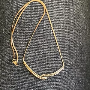 10k Gelb & Weißgold Diamant Collier sehr 80’er Jahre! - Bild 1 von 9