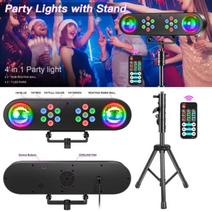 4x Luces DJ con Soporte 3IN1 Juego de Luces de Barra de Fiesta para Disco Escenario Concierto Banda Boda - Imagen 1 de 16
