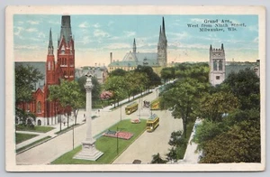 Postal Milwaukee Wisconsin Skyline 1929 - Imagen 1 de 3
