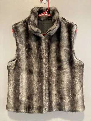 Chaleco Blassport Mujer Pequeño Negro y Gris Reversible con Cremallera Bolsillo Imitación Piel Foto 1 de 4