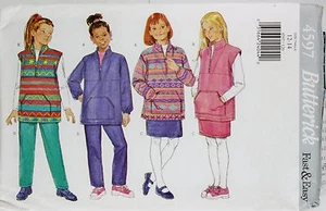 Butterick 4597 Sewing Pattern Girls Teens Top Jacket Skirt Pants SZ 12 14 FF - Picture 1 of 3