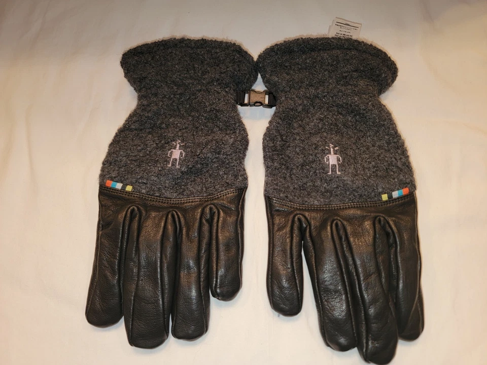 Guantes Sherpa Smartwool Trail Ridge Cuero Lana Carbón Unisex Pequeños Usados en Excelente Condición! Foto 1 de 4