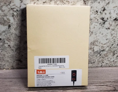 1Mii Virtual 7.1 USB Surround Sound Card S03 NIB - Image 1 of 2
