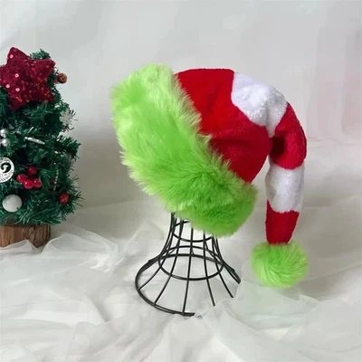 Sombrero de Papá Noel de Peluche Rojo Gorra de Navidad Unisex 2025 Regalos de Año Nuevo* Foto 1 de 4