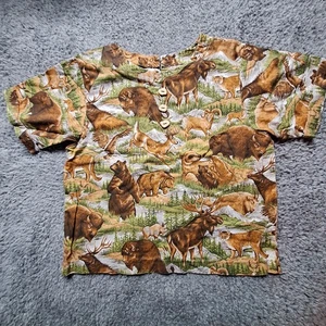 Camisa De Colección Animales de Vida Silvestre Juvenil XS Hecha en Casa? Manga Corta Exterior Años 90 - Imagen 1 de 11