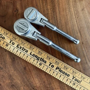 2 Flex Head Ratchets 3/8" & 1/2" Drive Vintage - Picture 1 of 3