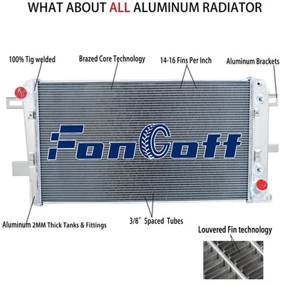 3 Row Radiator For 2001-05 Chevrolet Silverado 2500 3500 HD Duramax 6.6L US NEW - Image 1 of 4