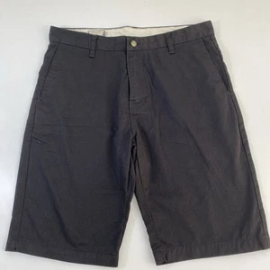 Volcom Mens Chino Shorts Vmonty Size 32 Black Skateboard Used VG - Picture 1 of 18