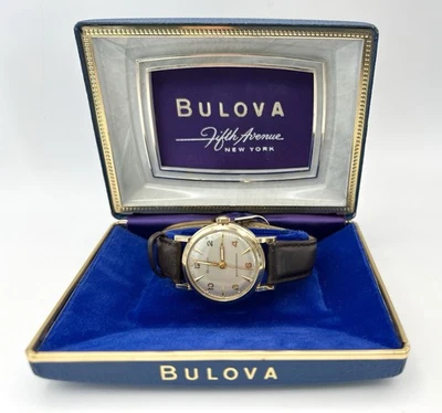 Reloj Bulova 10k RG Clipper vintage años 50 cuerda automática 17J funciona bien estuche Foto 1 de 4