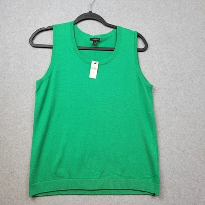 Talbots Tank Top Womens Med Kelly Green Pullover Sleeveless Cashmere Blend New - Image 1 of 4