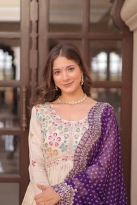 Suit Salwar Bollywood Kameez Indian Designer Anarkali Pakistani Ethnic Dress - Picture 1 of 7