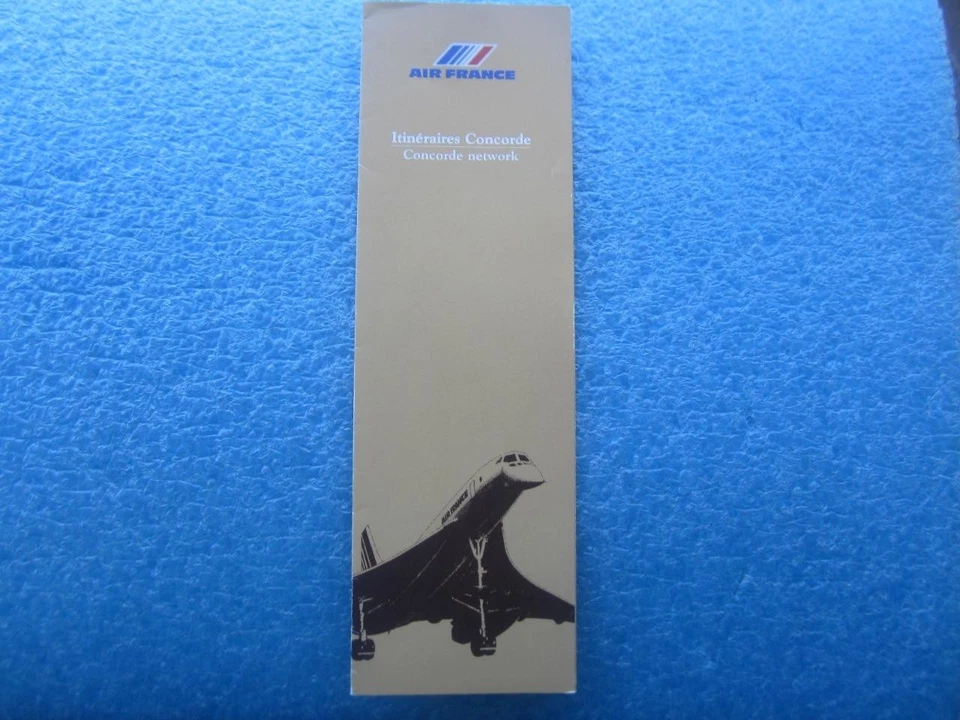 MAPA DEL PROGRAMA DE RED DE AVIONES AIR FRANCE CONCORDE EDICIÓN RARA ABRIL 1980 ESCASO Foto 1 de 1