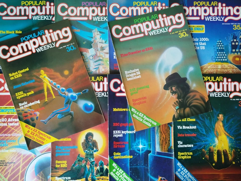 Popular Computing Weekly 1982 Vintage Computer Magazine - Set of 10 Magazines - Image 1 of 4