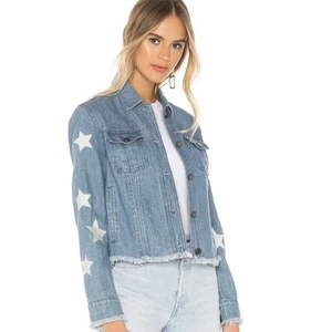 Cupcakes & Kaschmir Affleck bestickt Sterne Denim Jeansjacke Damen Small $ 135 - Bild 1 von 8