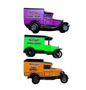 Matchbox Kellogg's Raisin Bran, Apple Jack, Mini Wheats Spielzeugautos guter Zustand - Bild 1 von 5