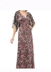 JS Collections Embroidered V Neck Gown SZ 6 NWT - Picture 1 of 12