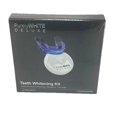 PurelyWHITE DELUXE Kit Blanqueamiento Diente Completo LED Blanqueamiento Diente SELLADO Foto 1 de 4