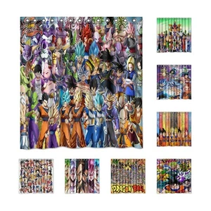 Waterproof Shower Curtain Dragon Ball Character Polyester Decor Bathroom - Picture 1 of 34