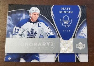 2007-08 Upper Deck Trilogy Honorary Swatches Mats Sundin #HS-SU