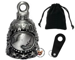 3-D POW MIA  Motorcycle Ride Bell with Free Bell Hanger USA Heavy Duty - Picture 1 of 8