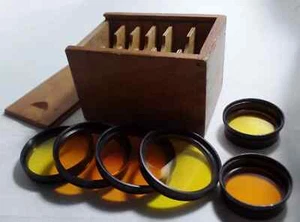 r Lot of KMZ Orange Yellow 34mm 45mm Light Filters of Movie Lens of Konvas 3829 - Picture 1 of 5