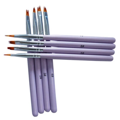 8 Pcs Nail Flower Brush Petal Lace Pattern Pen Serrated Pens DIY Nail Art Tool - Image 1 of 4