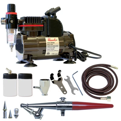 Paasche 1/5 HP Airbrush Compressor w/H Single Action Airbrush Set w/Three Heads  - Image 1 of 3