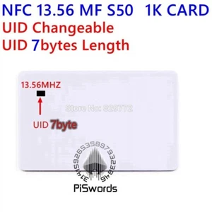 MF S50 NFC 13,56Mhz UID 0 Block 7 Bytes Rewrite Wechselbare RFID Karte Mutable - Bild 1 von 2