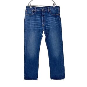 Levi's 501 Bleu Original Régulier Droit Ajusté Jeans Taille 48 Longueur 81cm