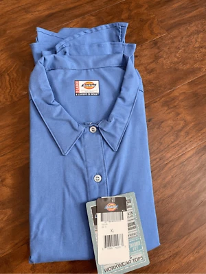 Roupa de trabalho feminina Dickies resistente a manchas botão azul tamanho XL - Imagem 1 de 4