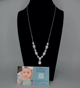 3 carat SiC Moissanite VVS1 Necklace Sterling Silver Dipped In 18k White Gold - Picture 1 of 1
