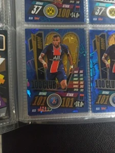Topps match attax 2020 21 card 100 club mbappe' psg cl11 - Foto 1 di 1