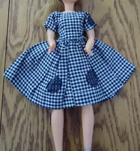 Adorabile abito da giorno vintage Tammy Clone bianco e nero a quadri adatto a Tina Cassini quasi nuovo - Foto 1 di 4